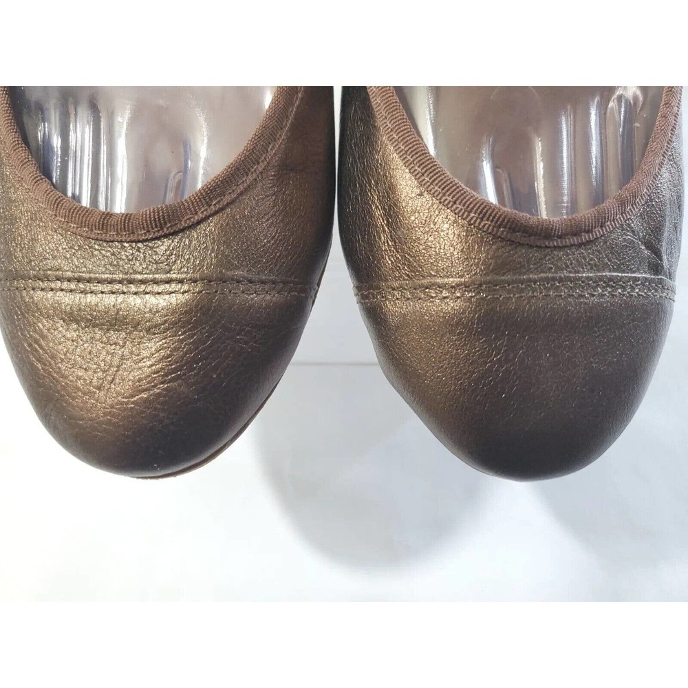 Corso Como Women's Slip On Flats Shoes Size 9.5 Frosted Brown Leather Round Toe - Picture 3 of 9